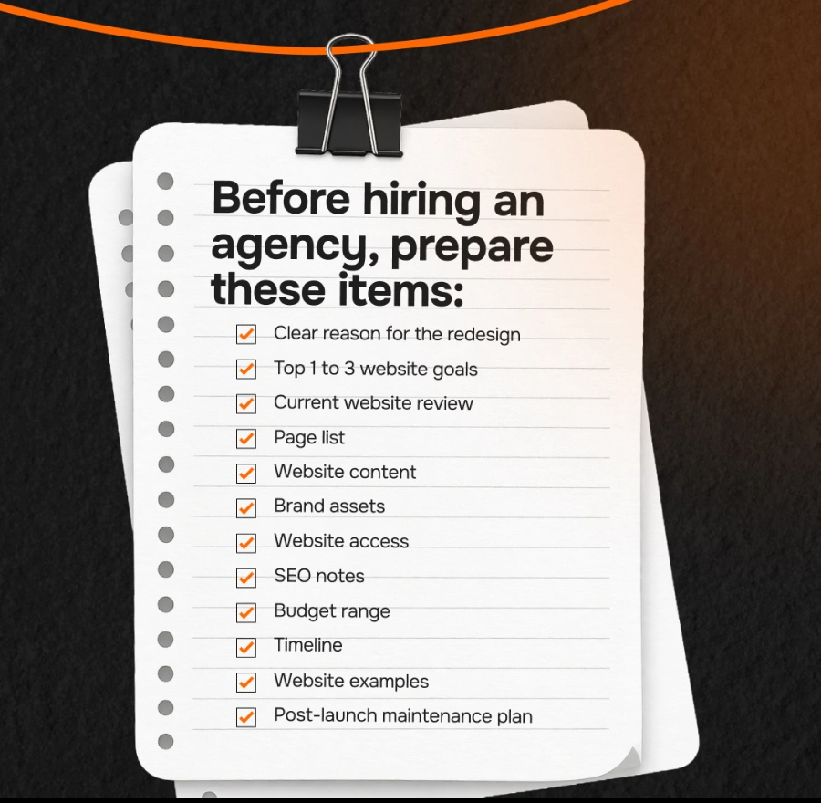 Final website redesign checklist