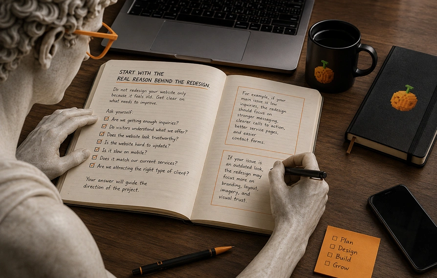 Know why you want to redesign your website